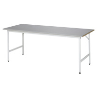 RAU Pracovní stůl, výškově přestavitelný, 800 - 850 mm, deska z ušlechtilé oceli, š x h 2000 x 8