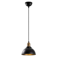 Černé závěsné svítidlo s kovovým stínidlem ø 21 cm Varzan – Opviq lights