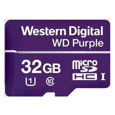 WD MicroSDHC karta 32GB Purple WDD032G1P0C Class 10, 16TBW Western Digital