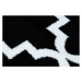 Dywany Lusczow Kusový koberec SKETCH LUKE černý / bílý trellis