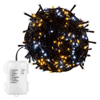 VOLTRONIC® 67683 Vánoční řetěz 10 m, 100 LED, teple/studeně bílý, na baterie