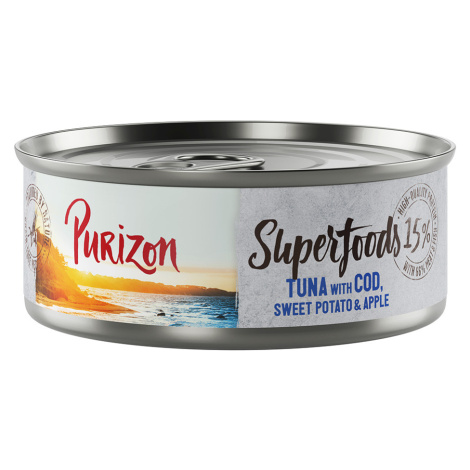 Purizon Superfoods 24 x 70 g - tuňák s treskou, batáty a jablkem