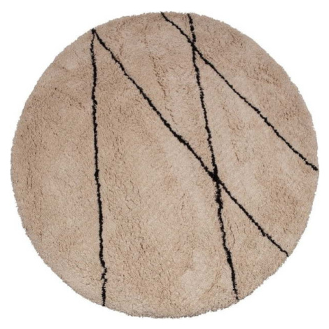 Béžový kulatý koberec ø 200 cm Cleo – WOOOD