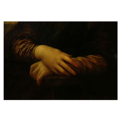 Obrazová reprodukce Mona Lisa, detail of her hands, c.1503-06, Leonardo da Vinci, 40 × 26.7 cm