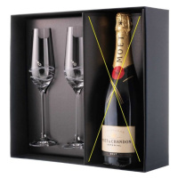 Diamante dárkový set sklenic na šampaňské se Swarovski krystaly Venezia 230 ml 2KS