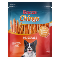 Výhodné balení Rocco Chings sušené maso pro psy - Tyčinky z kuřecích prsíček (4 x 250 g)