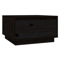 SHUMEE Konferenční stolek černý 55 × 56 × 32 cm masivní borové dřevo, 813409