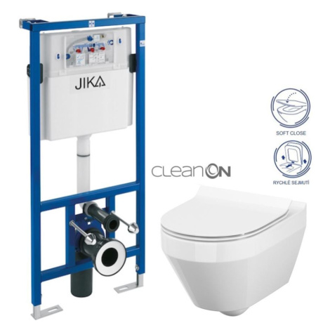 JIKA WC CERSANIT CLEANON CREA OVÁL + SEDÁTKO H895652 X CR1