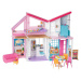 MATTEL BRB Dům v Malibu pro panenku Barbie rozkládací set s nábytkem a doplňky