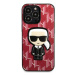 Karl Lagerfeld hard silikonovýobal iPhone 13 PRO 6.1" Red Monogram Ikonik