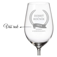 Dekorant Sklenička na víno k narozeninám DOBRÝ ROČNÍK 350 ml 1 ks