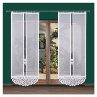 Panelová dekorační záclona na žabky ZURIEL LONG, bílá, šířka 90 cm výška 230 cm nebo 250 cm (cen