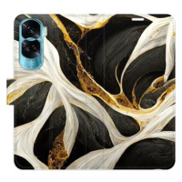 iSaprio Flip pouzdro BlackGold Marble pro Honor 90 Lite 5G