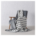 Dekoria Deka Cotton Cloud 150x200cm Gray Stripes, 150 x 200 cm