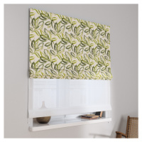 Dekoria Římská roleta Duo, bílá a zelená, Gardenia, 144-89