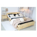 Expedo Vyvýšená postel ANGEL + pěnová matrace DE LUX 14 cm + rošt ZDARMA, 140 x 200 cm, olše-lak