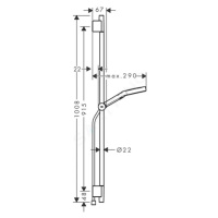 Hansgrohe 28744140 - Set sprchové hlavice, tyče a hadice, 3 proudy, EcoSmart, kartáčovaný bronz