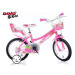 Dino Bikes Dětské kolo 14" růžové