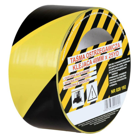 Páska lepící žluto-černá 48 mm x 25 yd BAUMAX