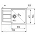 FRANKE Sirius 2.0 Tectonitový dřez S2D 611-78 XL 780x500 mm, bílá 143.0617.615