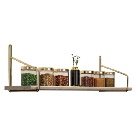 Kalune Design Kuchyňská police DUVAR 60 cm zlatá