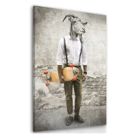 Obraz na plátně HIPSTER GOAT - A různé rozměry Ludesign ludesign obrazy: 80x60 cm