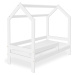 Dětská postel DOMEČEK D3 bílá 80 x 160 cm Rošt: S lamelovým roštem, Matrace: Matrace COCO 10 cm,