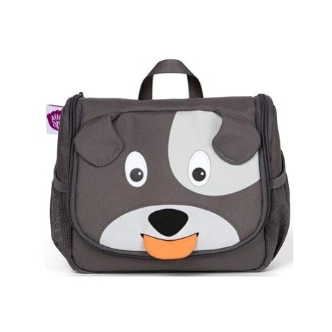 Affenzahn Kids Toiletry Bag, Dog David, grey