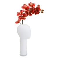 KARE Design Bílá skleněná váza Cabeza 40cm