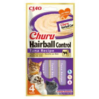 Churu lízací pochoutka Hairball tuňák 4x14g