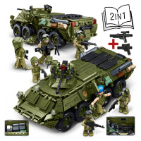 Stavebnice Tank BMP-2MS Sovětský bojový pěší vůz 4 Figurky Lego Zbraň