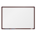 boardOK Bílá magnetická tabule s emailovým povrchem 60 × 90 cm, hnědý rám