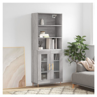 vidaXL Skříň highboard šedá sonoma 69,5 x 34 x 180 cm kompozitní dřevo