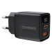 ChoeTech PD35W GAN Dual A+C ports Display wall charger-black