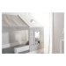 Domečková postel 90x200 s úložným prostorem boom - bílá/šedá