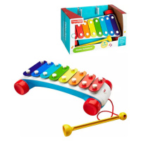 FISHER PRICE Baby xylofon tahací zábavný na kolečkách 8 kláves plast