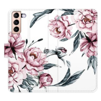 iSaprio flip pouzdro Pink Flowers pro Samsung Galaxy S21