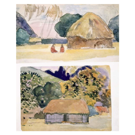 Obrazová reprodukce Illustrations from 'Noa Noa, Voyage a Tahiti', Paul Gauguin, 35 × 40 cm