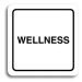 Accept Piktogram "wellness" (80 × 80 mm) (bílá tabulka - černý tisk)