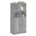 vidaXL Highboard s dvířky šedý sonoma 68x37x142 cm kompozitní dřevo