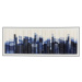 KARE Design Zarámovaný obraz Shadow Skyline Blue 160x60cm