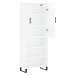 vidaXL Skříň highboard lesklá bílá 69,5 x 34 x 180 cm kompozitní dřevo