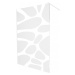 MEXEN/S KIOTO Sprchová zástěna WALK-IN 100 x 200, transparent/bílý vzor 8 mm, bílá 800-100-101-2
