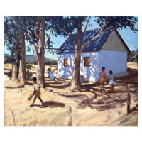 Obrazová reprodukce Little white house, Karoo, South Africa, Andrew Macara, 40 × 33.2 cm