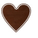 Dřevěné dno/víko na košík - srdce ořech Zvolte variantu:: 25x25 cm