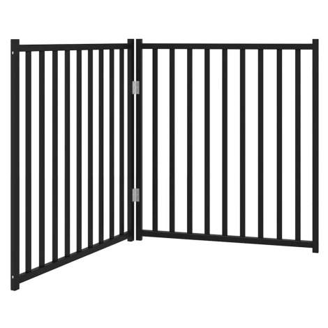 vidaXL Zábrana pro psy skládací 2 panely černá 160 cm masivní jedle