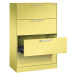 C+P Kartotéková skříň ASISTO, výška 1292 mm, se 4 výsuvy, DIN A5 na výšku, sírová žlutá/sírová ž