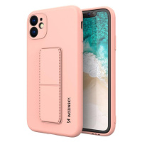 Wozinsky Flexibilní silikonové pouzdro se stojánkem na iPhone 11 Pro pink