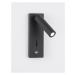NOVA LUCE bodové svítidlo FUSE černý hliník nastavitelné vypínač na těle - USB nabíjení LED Sams