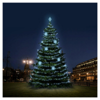 DecoLED LED světelná sada na stromy vysoké 12-14m, ledová bílá s dekory EFD01